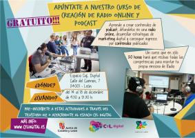 Curso gratuito sobre creación de radio online y podcast en León 