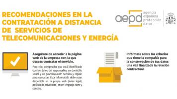 Recomendaciones en la contratación a distancia de servicios de telecomunicaciones y energía